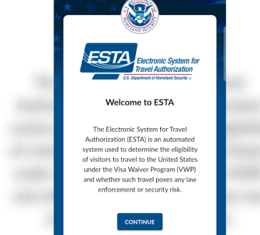 Aplicación móvil para solicitud de permiso ESTA para EEUU