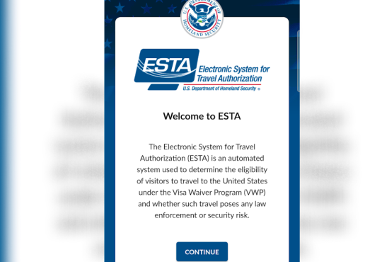 Aplicación móvil para solicitud de permiso ESTA para EEUU
